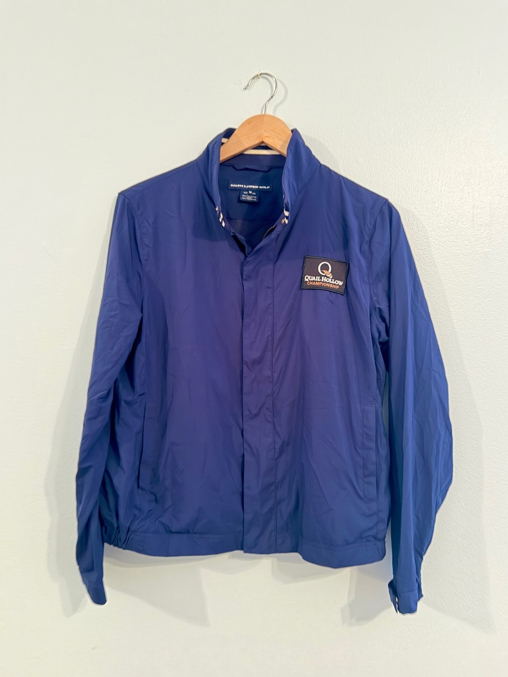 Vintage Mens Ralph Lauren Golf Windbreaker Quail Hollow Championship Navy M